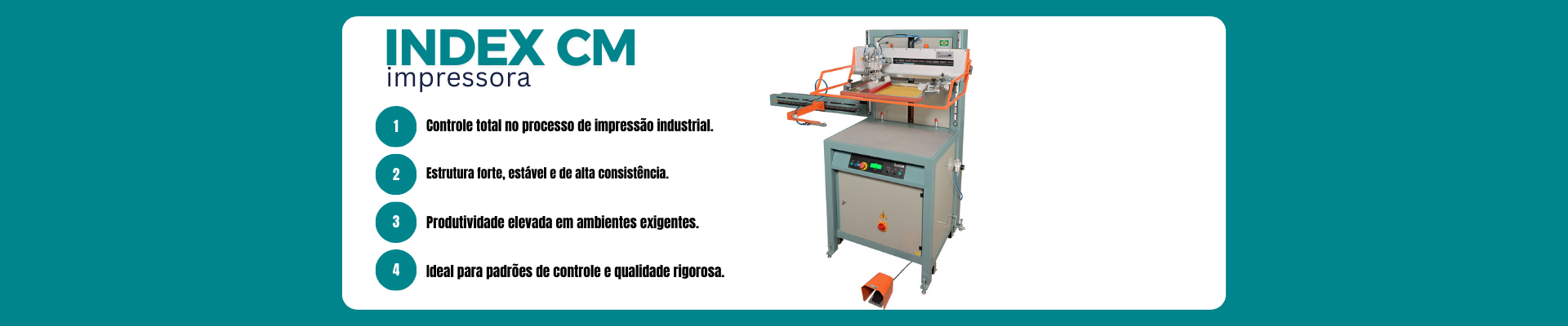 Impressora serigráfica de alta precisão
