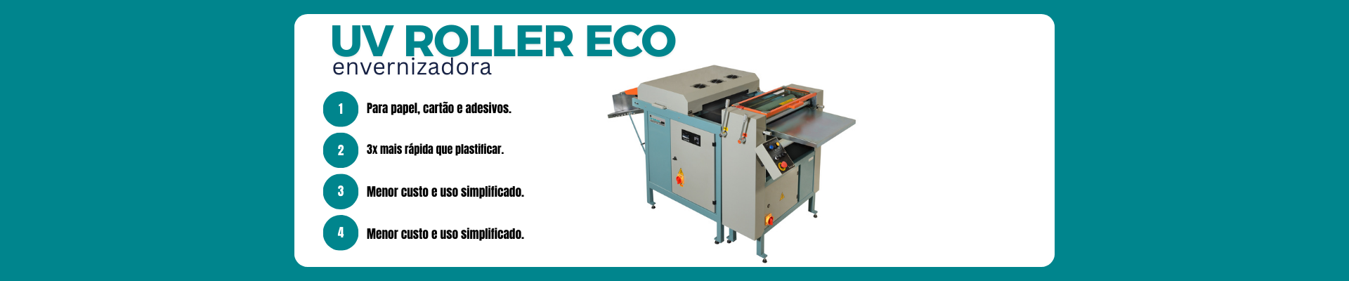 Envernizadora para acabamento gráfico